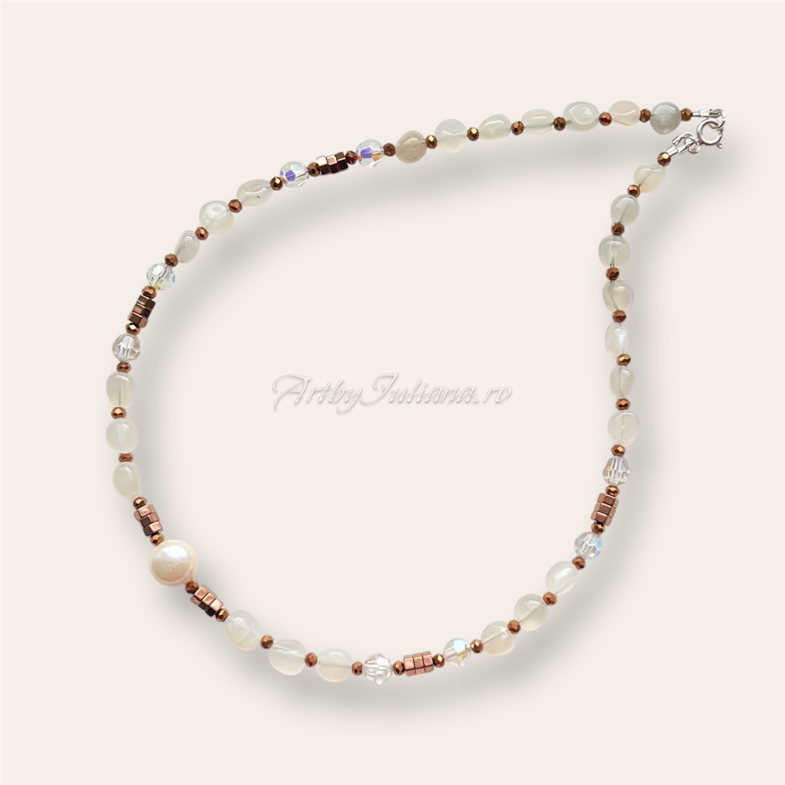 Colier handmade cu pietre semipretioase si argint Dimineață de vară - bijuterii - coliere - coliere cu mărgele - Artynos.ro Colier handmade cu pietre semipretioase si argint Dimineață de vară - bijuterii - coliere - coliere cu mărgele - Artynos.ro