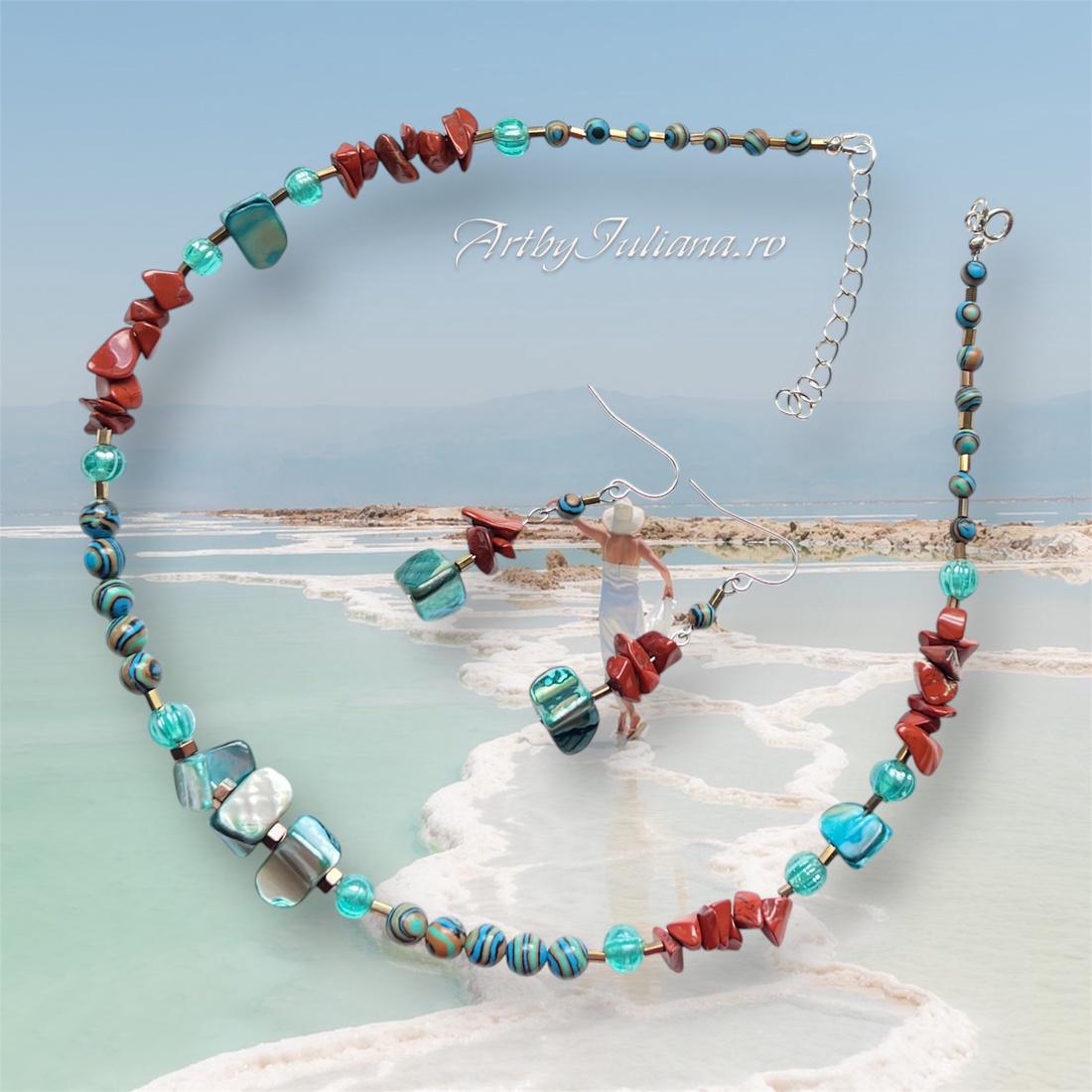 Set handmade pietre semiprețioase Vis de vacanță - bijuterii - seturi de bijuterii - Artynos.ro Set handmade pietre semiprețioase Vis de vacanță - bijuterii - seturi de bijuterii - Artynos.ro