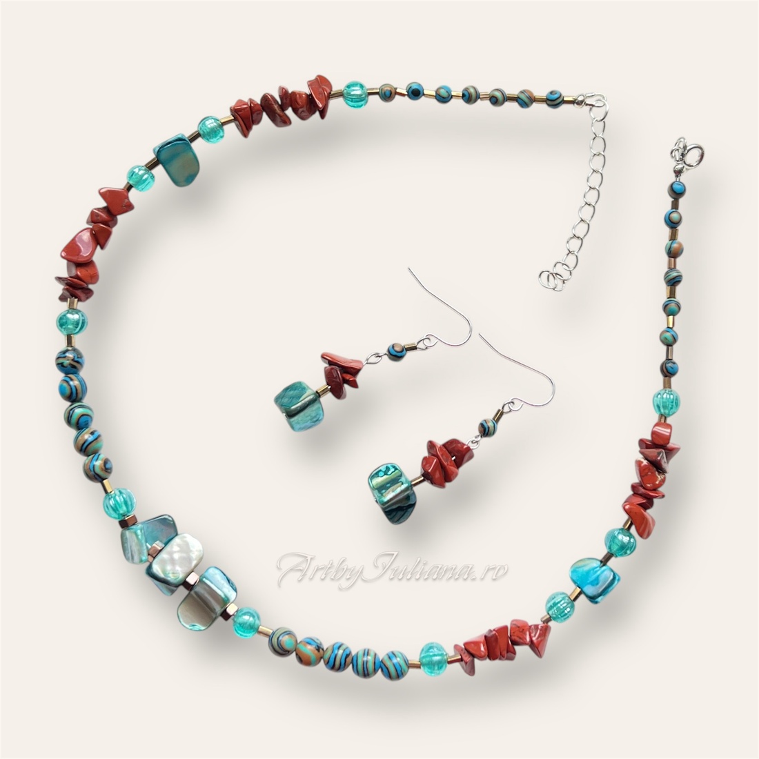 Set handmade pietre semiprețioase Vis de vacanță - bijuterii - seturi de bijuterii - Artynos.ro Set handmade pietre semiprețioase Vis de vacanță - bijuterii - seturi de bijuterii - Artynos.ro
