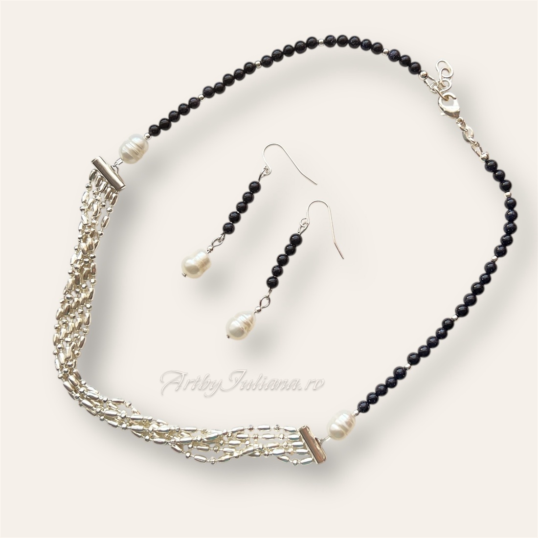 Set (colier, cercei) pietre semiprețioase și argint Apus de soare de vară - bijuterii - seturi de bijuterii - Artynos.ro Set (colier, cercei) pietre semiprețioase și argint Apus de soare de vară - bijuterii - seturi de bijuterii - Artynos.ro
