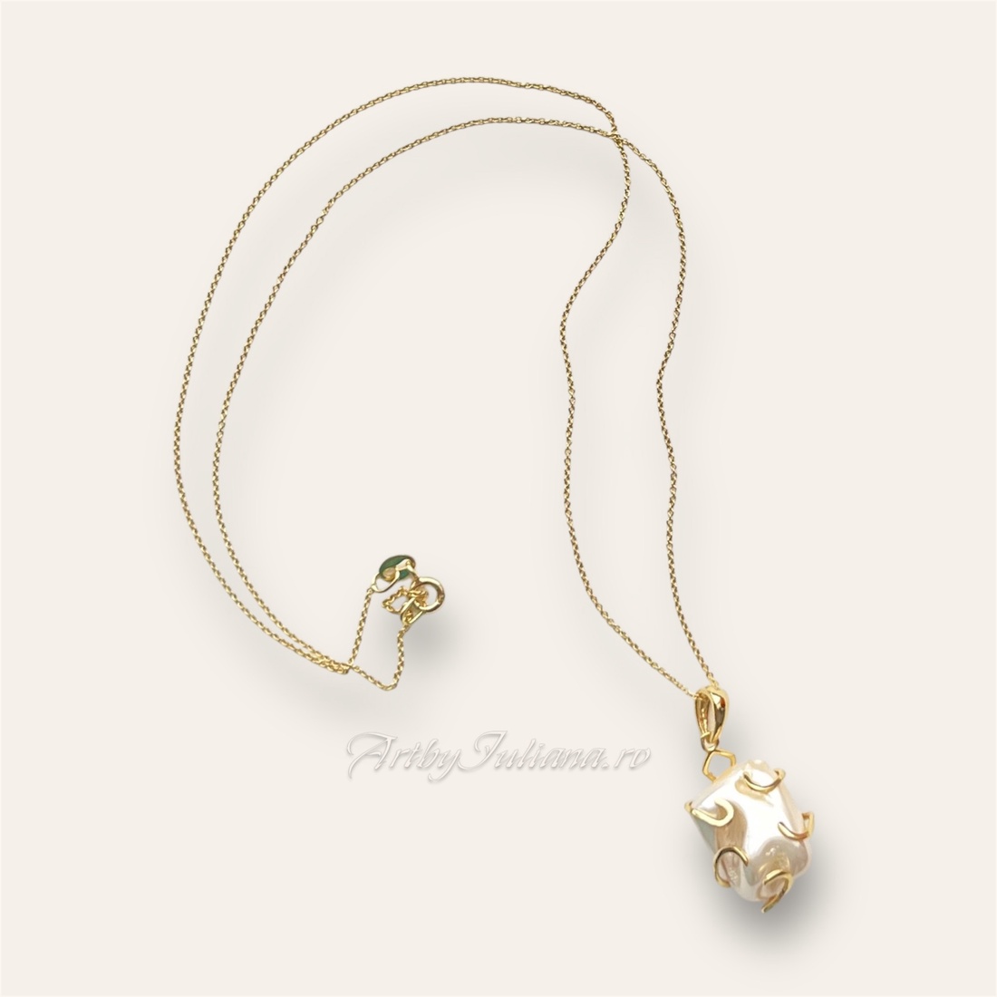 Set handmade argint 925 aurit Perlă captivă - bijuterii - coliere - coliere cu pandantive - Artynos.ro Set handmade argint 925 aurit Perlă captivă - bijuterii - coliere - coliere cu pandantive - Artynos.ro