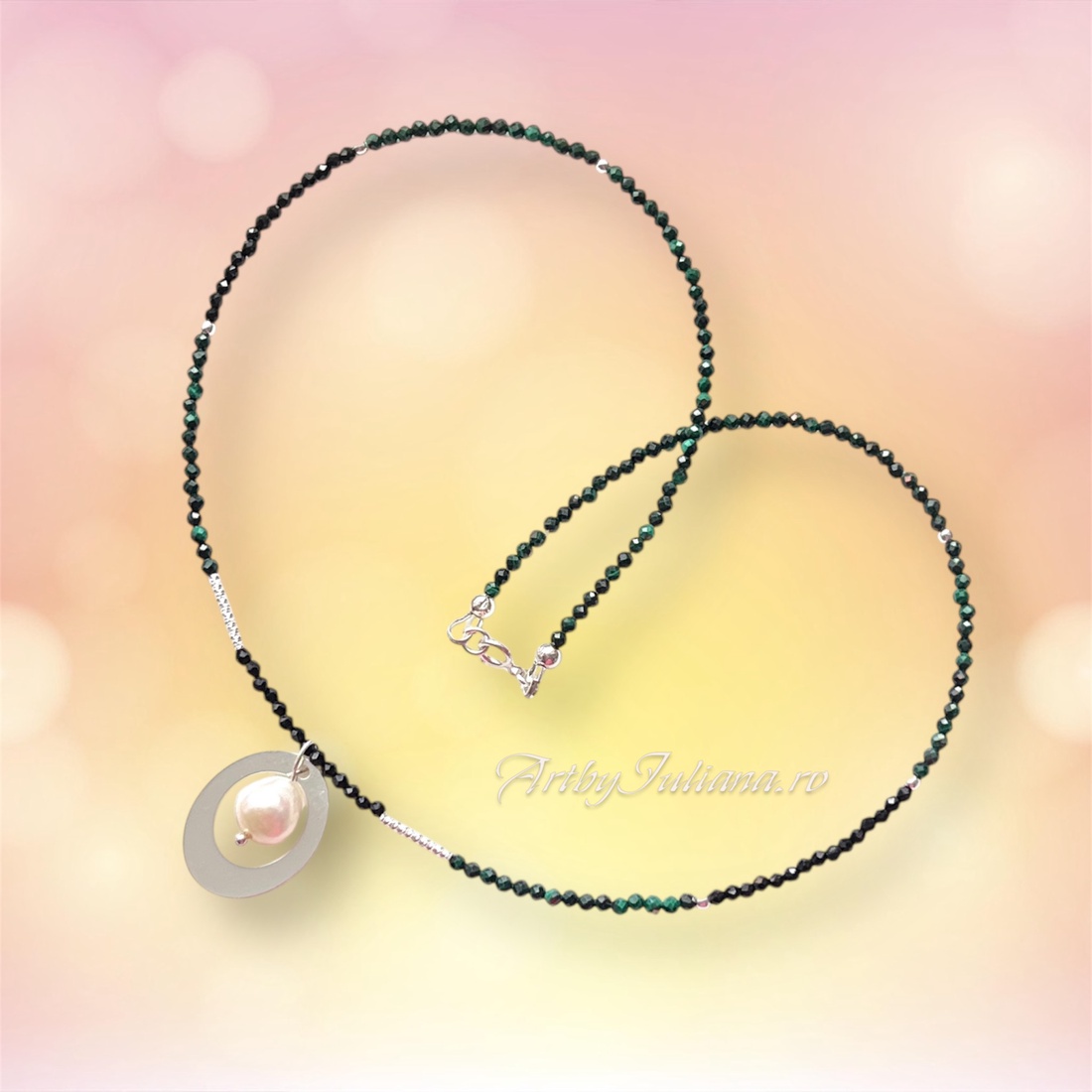 Colier handmade cu perle, pietre semipretioase si argint Fereastră spre mare - bijuterii - coliere - coliere cu mărgele - Artynos.ro Colier handmade cu perle, pietre semipretioase si argint Fereastră spre mare - bijuterii - coliere - coliere cu mărgele - Artynos.ro