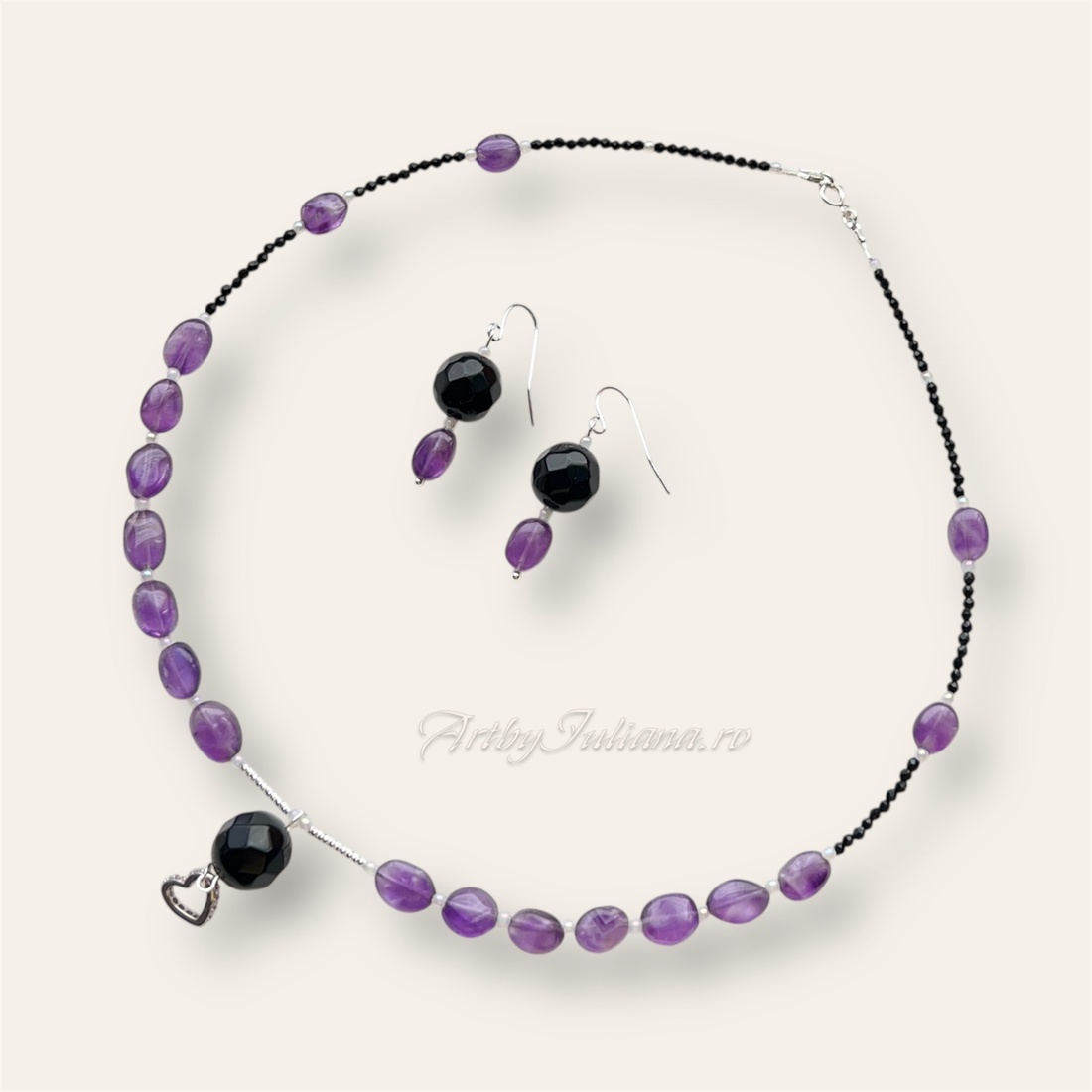 Set handmade argint 925 și pietre semiprețioase Catifea mov - bijuterii - seturi de bijuterii - Artynos.ro Set handmade argint 925 și pietre semiprețioase Catifea mov - bijuterii - seturi de bijuterii - Artynos.ro