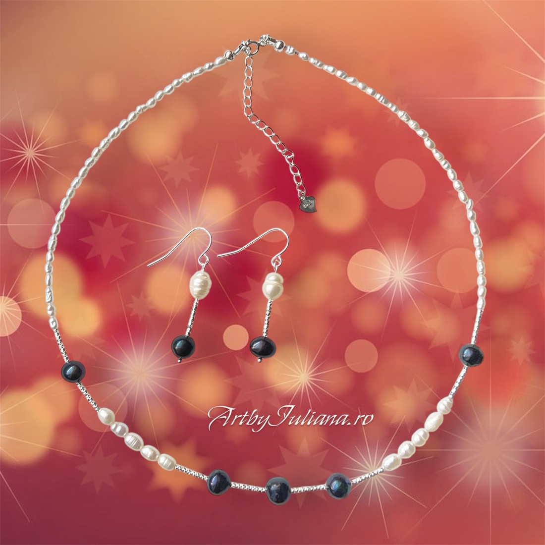 Set handmade cu argint 925 si perle Atingere ușoară - bijuterii - seturi de bijuterii - Artynos.ro Set handmade cu argint 925 si perle Atingere ușoară - bijuterii - seturi de bijuterii - Artynos.ro