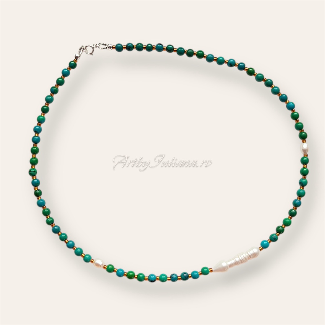 Colier handmade cu pietre semipretioase si argint Vara indiană - bijuterii - coliere - coliere din mărgele - Artynos.ro Colier handmade cu pietre semipretioase si argint Vara indiană - bijuterii - coliere - coliere din mărgele - Artynos.ro