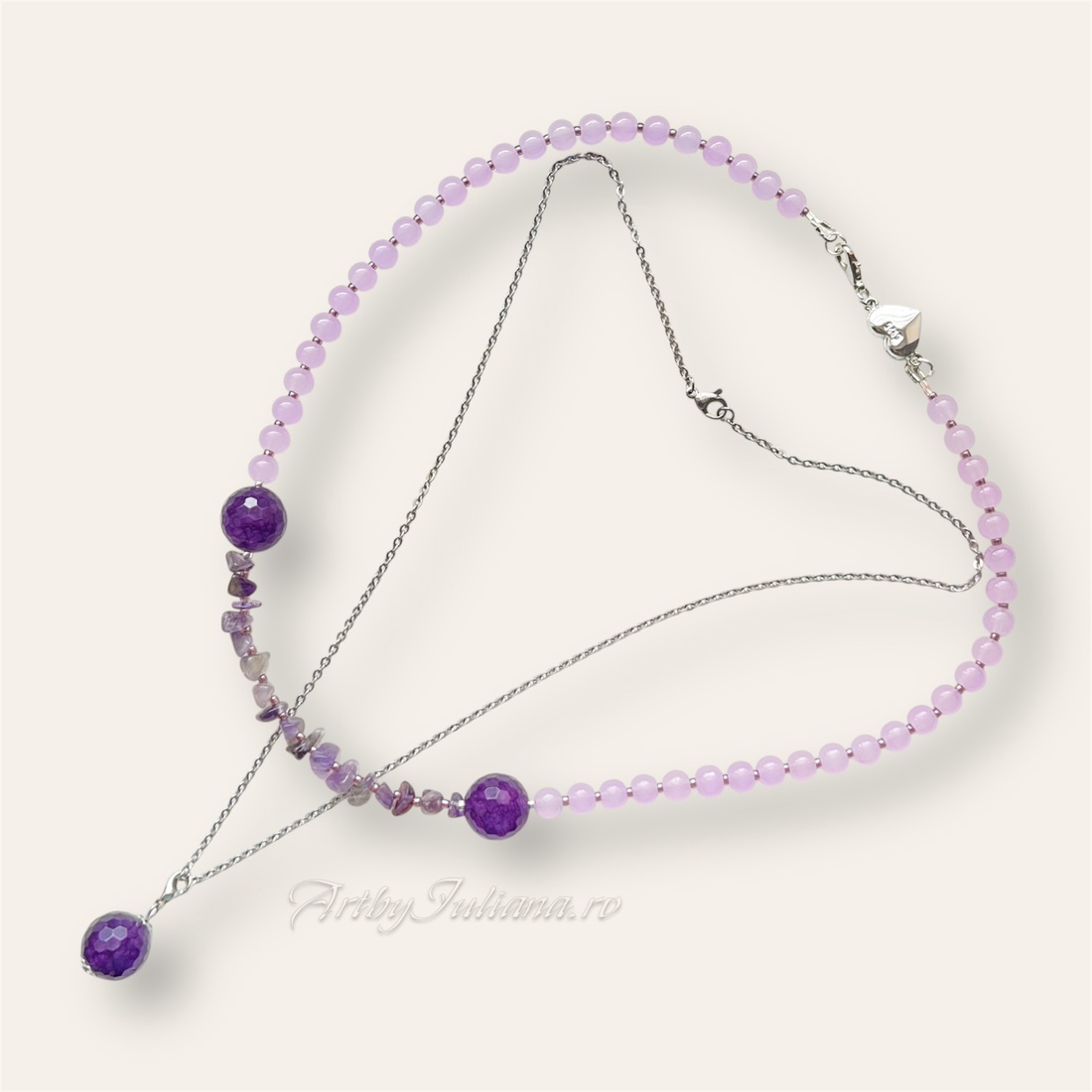 Set handmade cu pietre semipretioase Straturi violet - bijuterii - seturi de bijuterii - Artynos.ro Set handmade cu pietre semipretioase Straturi violet - bijuterii - seturi de bijuterii - Artynos.ro