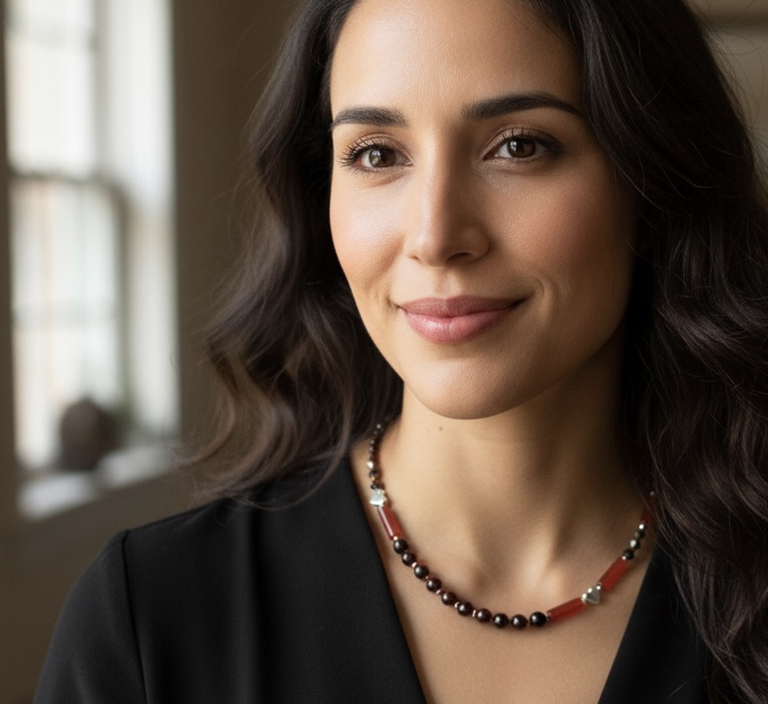 Colier handmade argint și pietre semiprețioase Gânduri profunde - bijuterii - coliere - coliere din pietre semiprețioase - Artynos.ro