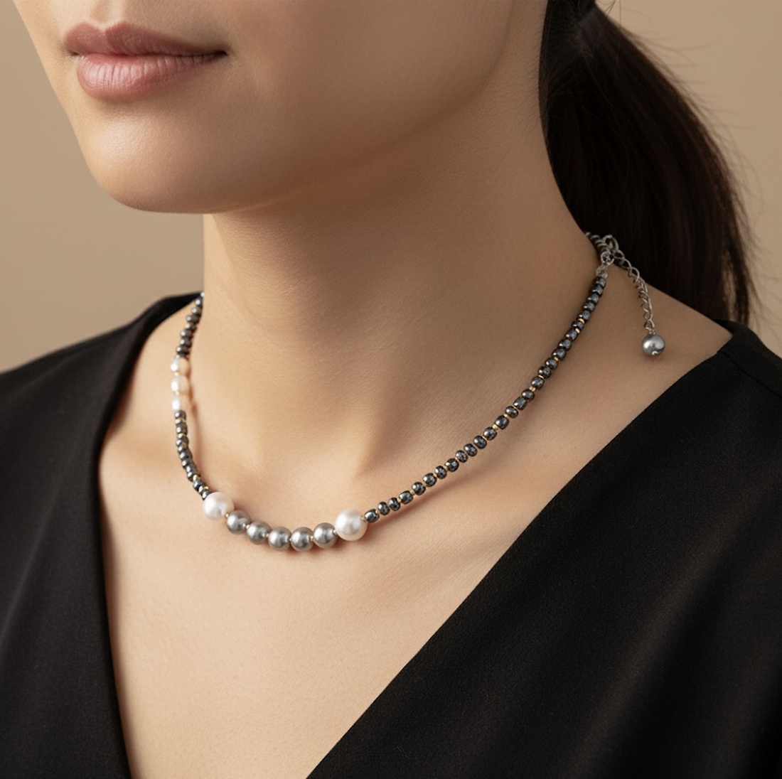 Colier handmade Vis de iarna - bijuterii - coliere - coliere din pietre semiprețioase - Artynos.ro