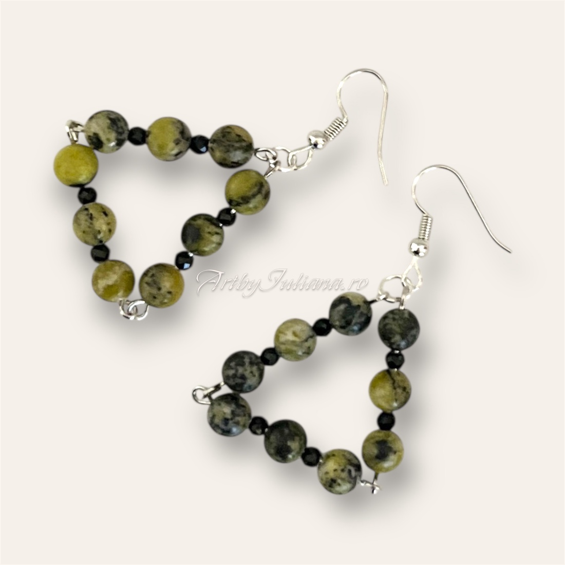 Cercei cu pietre semiprețioase - bijuterii - cercei - cercei lungi - Artynos.ro