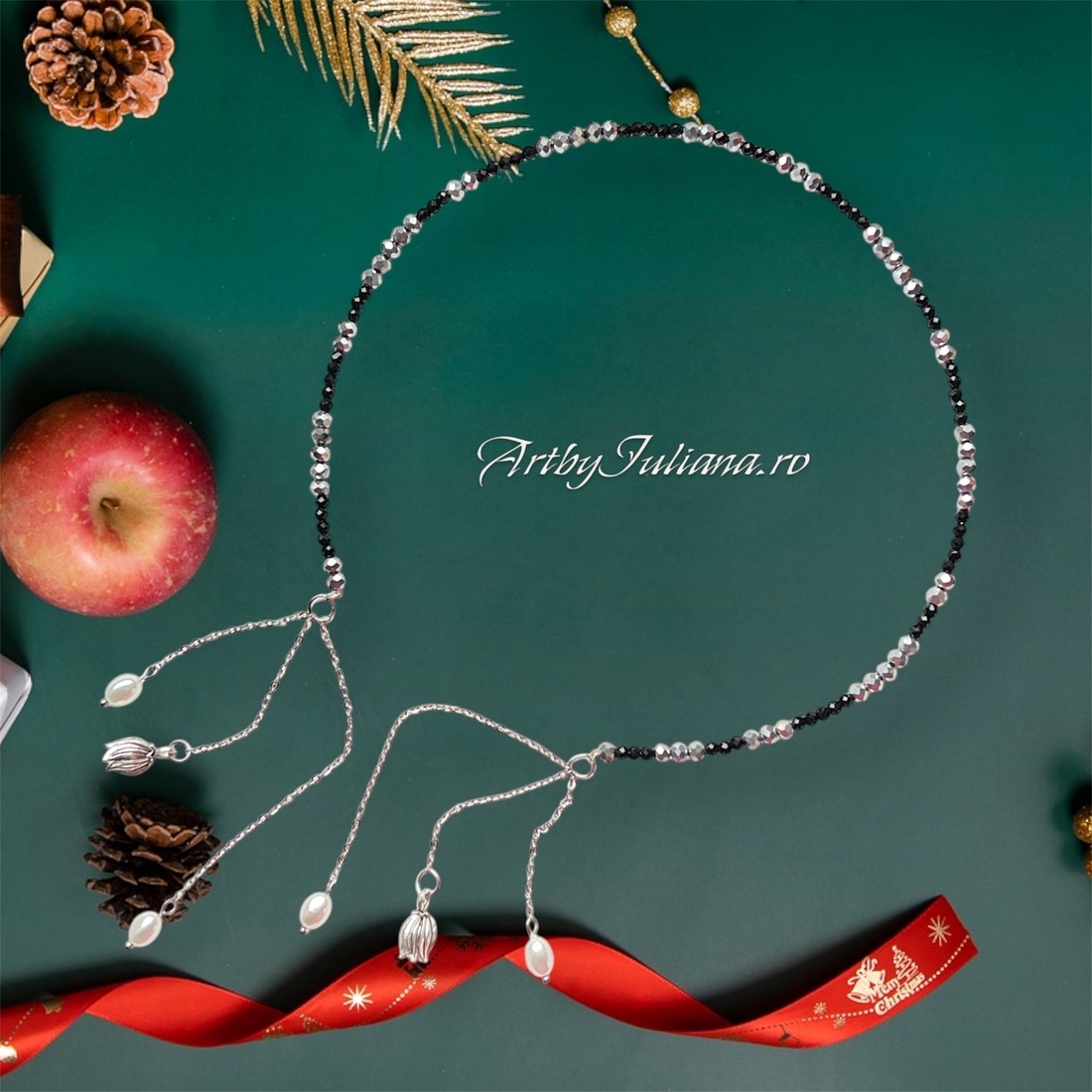 Colier handmade Meduza - bijuterii - coliere - coliere din pietre semiprețioase - Artynos.ro