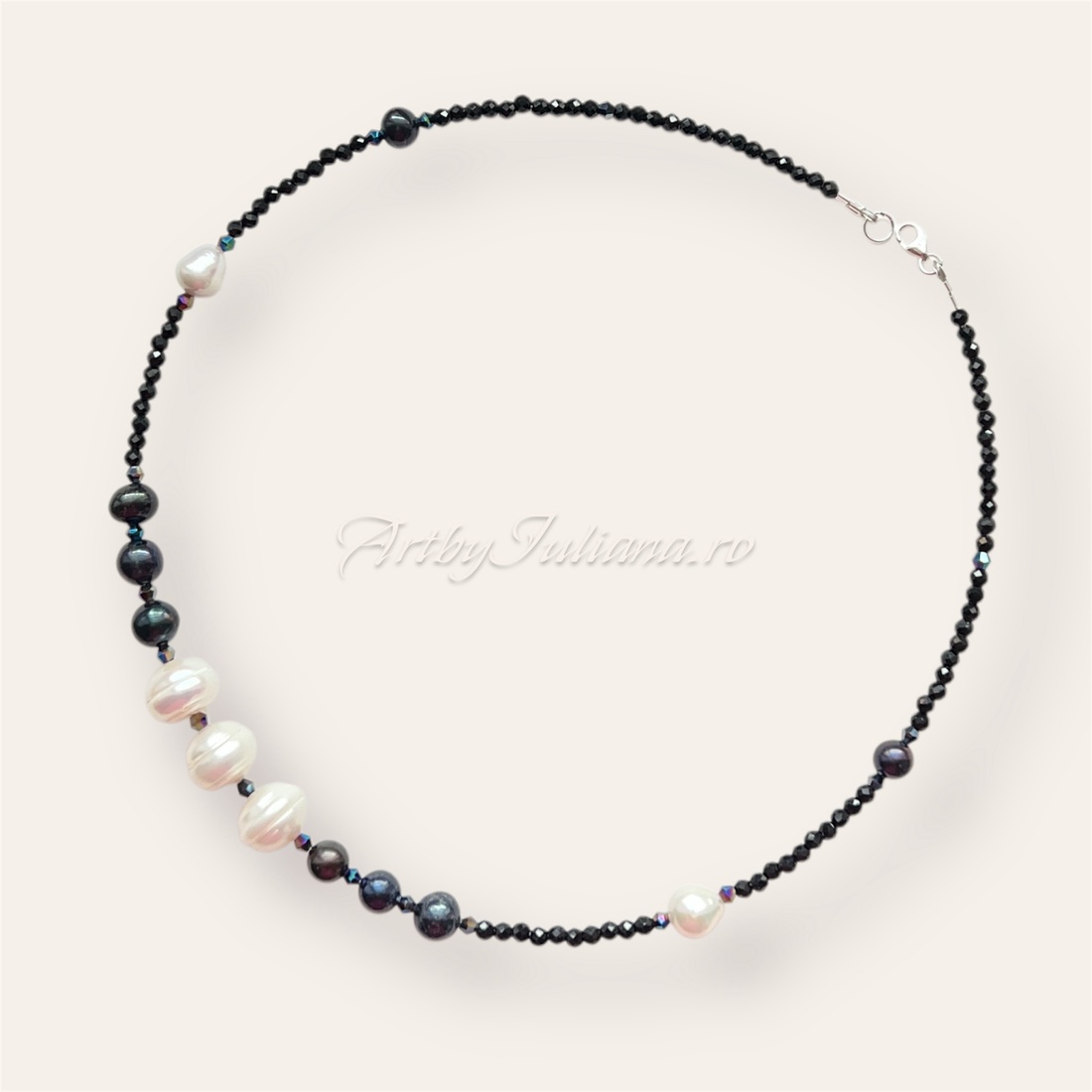Colier handmade cu perle si argint Armonie de perle - bijuterii - coliere - coliere din perle - Artynos.ro