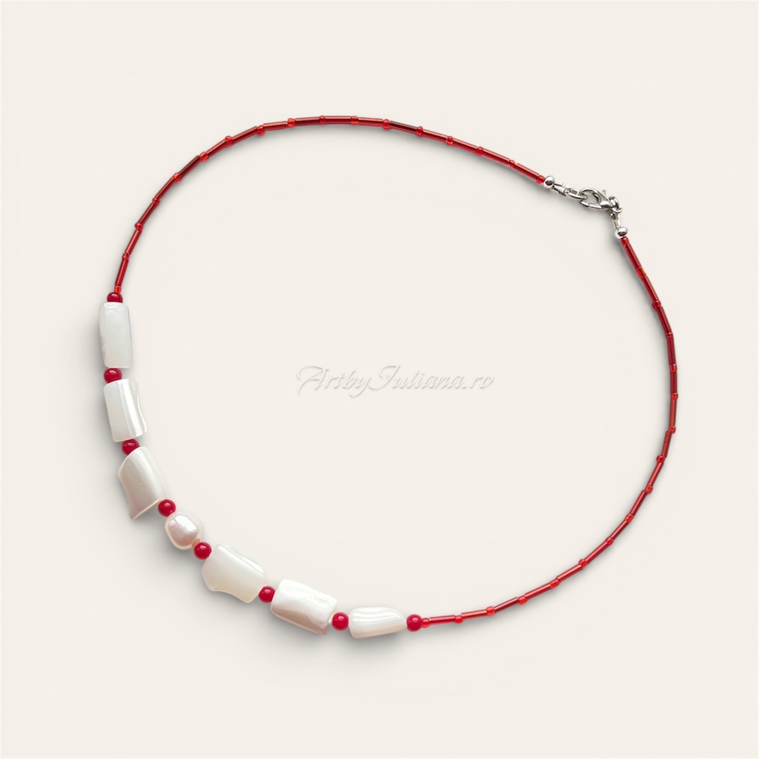 Colier handmade cu pietre semipretioase Vestitorii primăverii - bijuterii - coliere - coliere din pietre semiprețioase - Artynos.ro