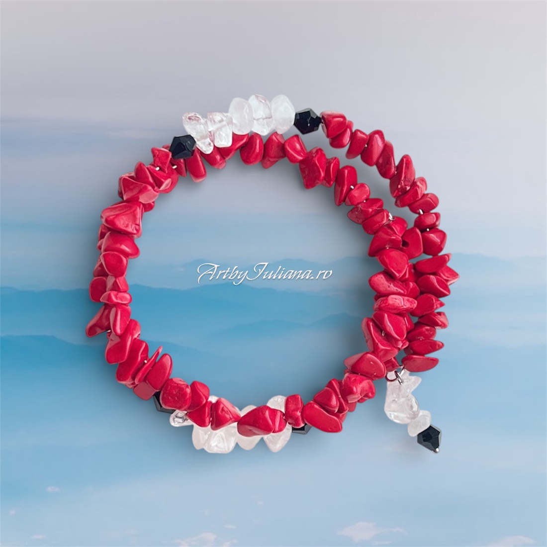 Brățară handmade pietre semiprețioase �Martie - bijuterii - brățări - brățări din pietre semiprețioase - Artynos.ro