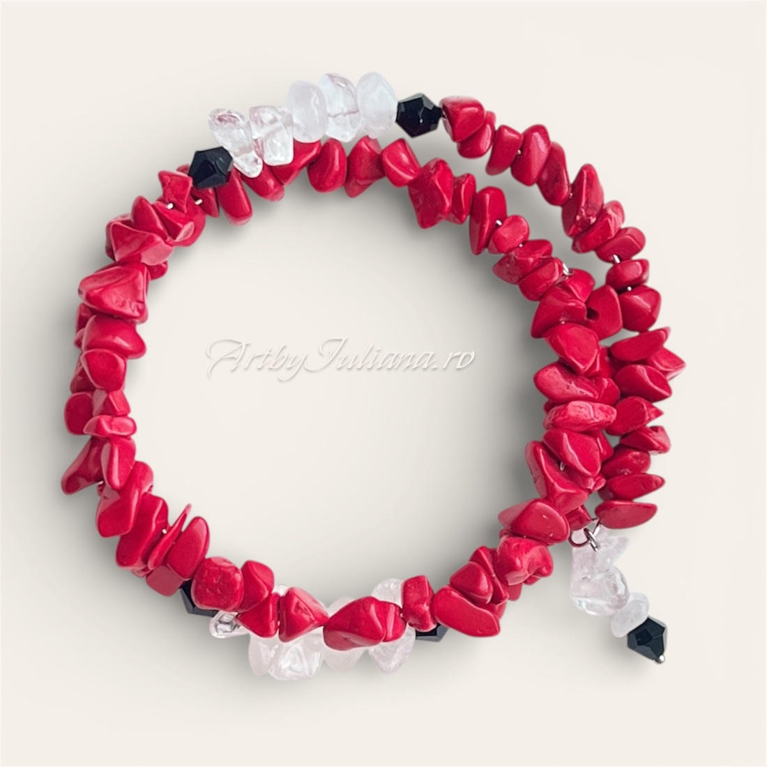 Brățară handmade pietre semiprețioase �Martie - bijuterii - brățări - brățări din pietre semiprețioase - Artynos.ro