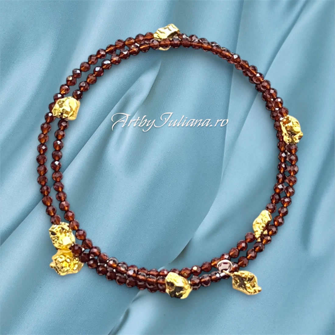 Brățară pietre semiprețioase �Comoară de aur - bijuterii - brățări - brățări din pietre semiprețioase - Artynos.ro