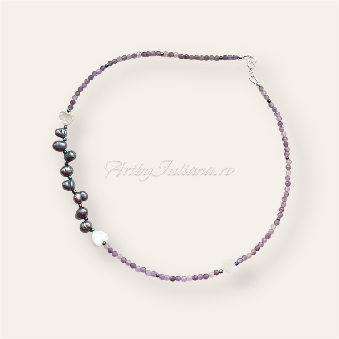 Colier argint 925 si pietre semiprețioase �Cadoul perfect - bijuterii - coliere - coliere din pietre semiprețioase - Artynos.ro