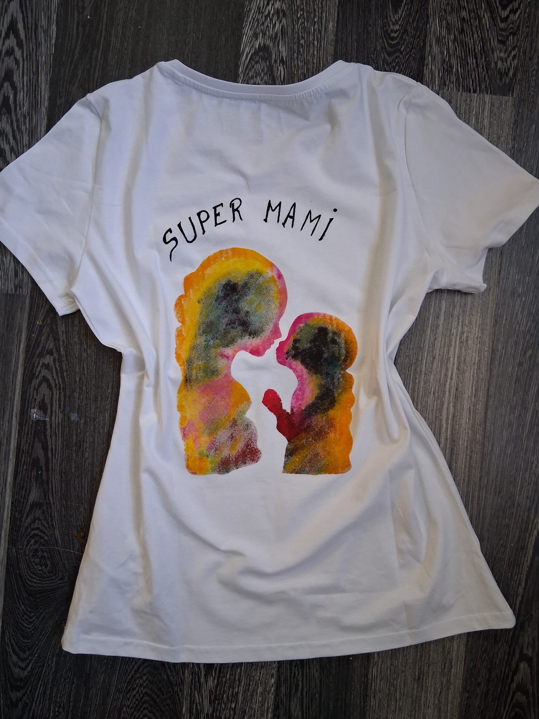 Tricou pictat manual - îmbrăcăminte și modă - set de perechi - set mamă-fiică (haine, accesorii) - Artynos.ro