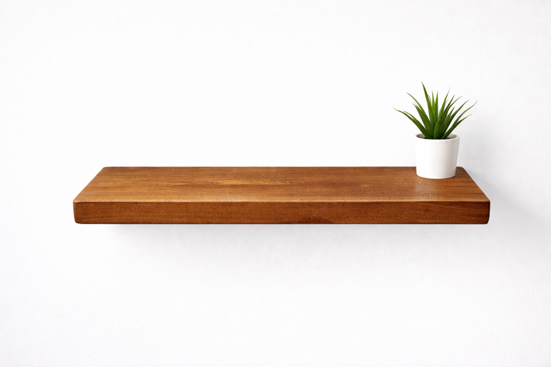 Raft de perete suspendat- poliță din lemn masiv  - casă & stil de viață - mobilier artizanal - rafturi  - Artynos.ro