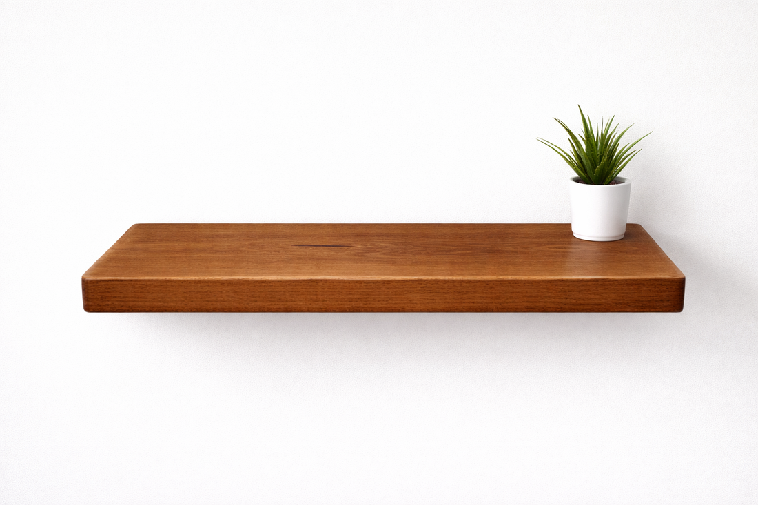 Raft de perete suspendat- poliță din lemn masiv  - casă & stil de viață - mobilier artizanal - rafturi  - Artynos.ro