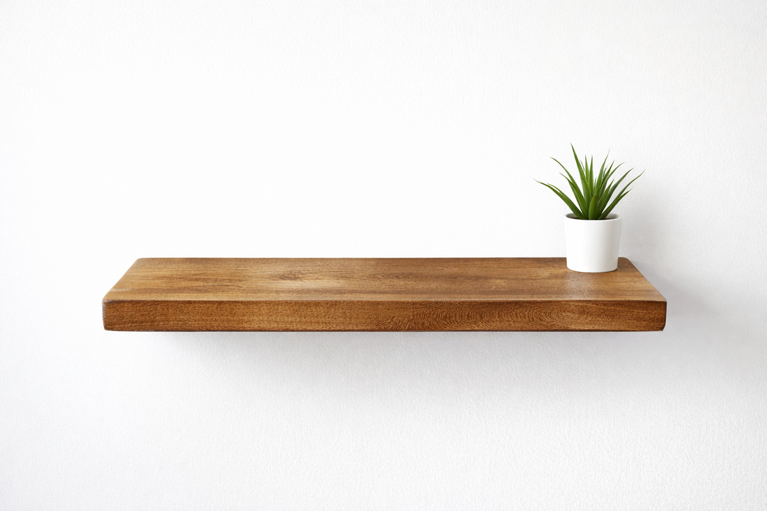 Raft de perete suspendat- poliță din lemn masiv  - casă & stil de viață - mobilier artizanal - rafturi  - Artynos.ro