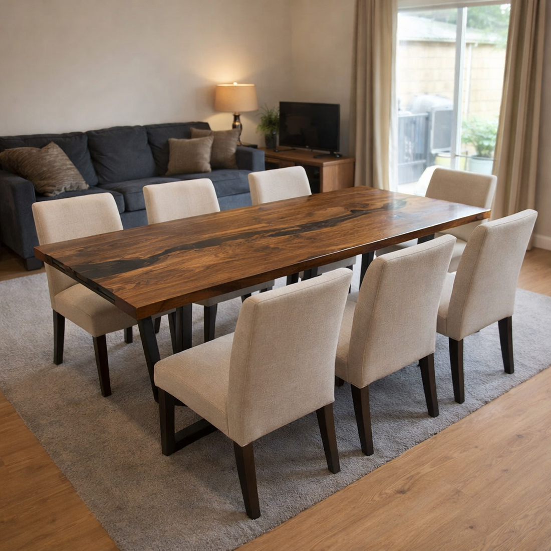 Masă din lemn masiv cu rășină epoxy � River Table - Handmade  - casă & stil de viață - mobilier artizanal - alt mobilier - Artynos.ro