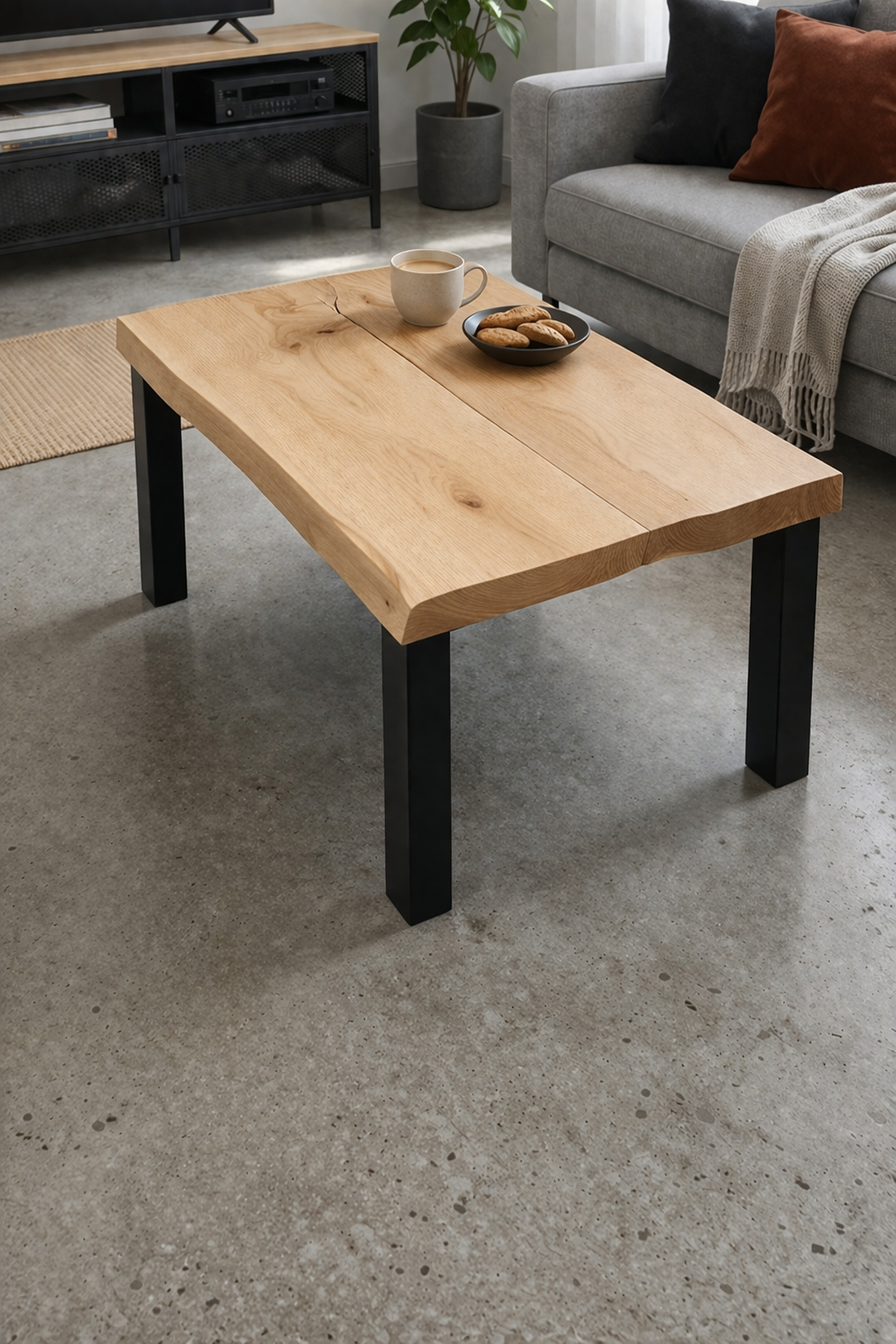 Masă din lemn masiv - măsuță de cafea living / dinning din lemn masiv. Masă lemn 90x60 cm - casă & stil de viață - mobilier artizanal - mese - Artynos.ro