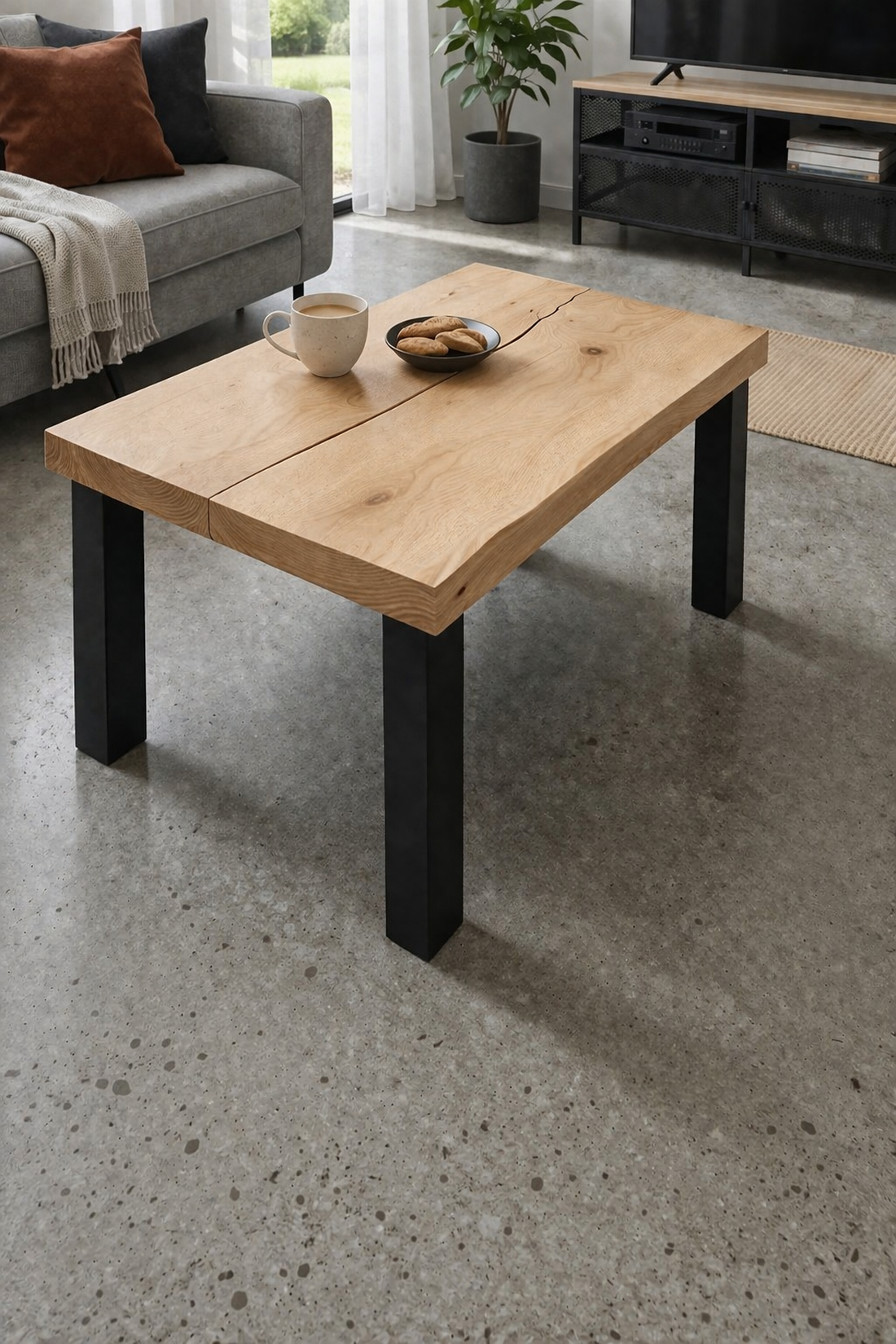 Masă din lemn masiv - măsuță de cafea living / dinning din lemn masiv. Masă lemn 90x60 cm - casă & stil de viață - mobilier artizanal - mese - Artynos.ro