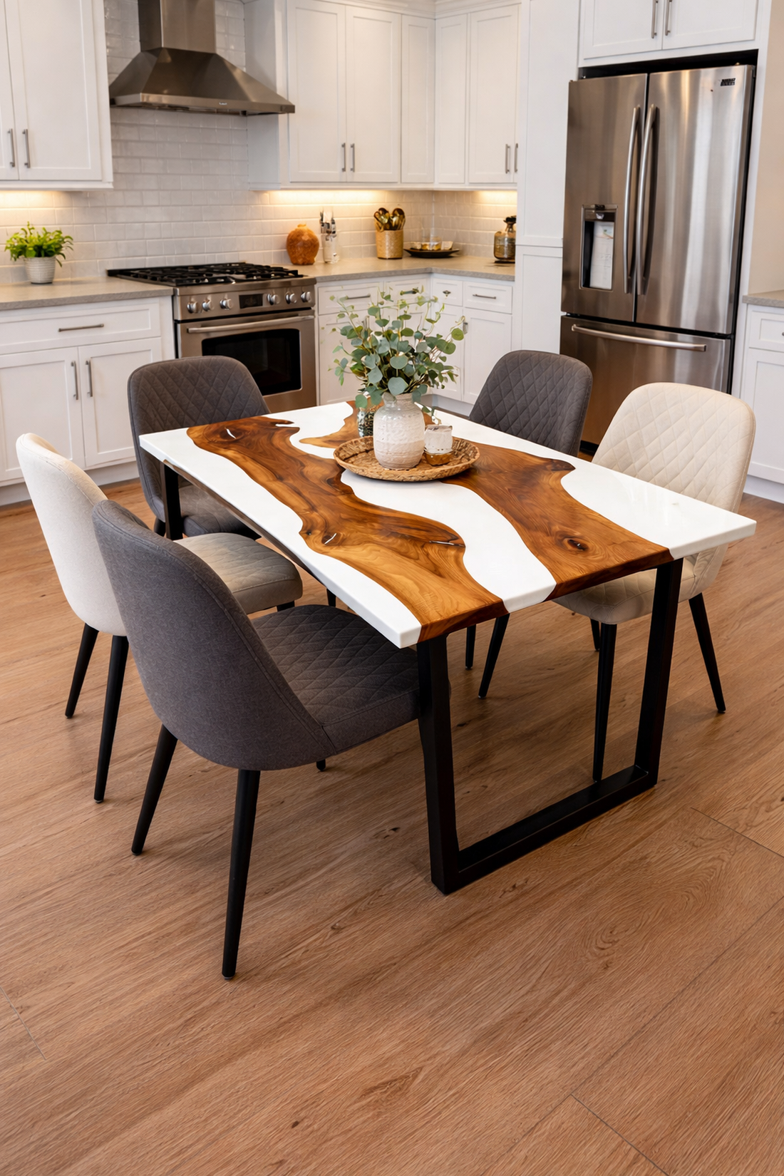 Masă din lemn masiv cu rășină epoxy  - casă & stil de viață - mobilier artizanal - mese - Artynos.ro