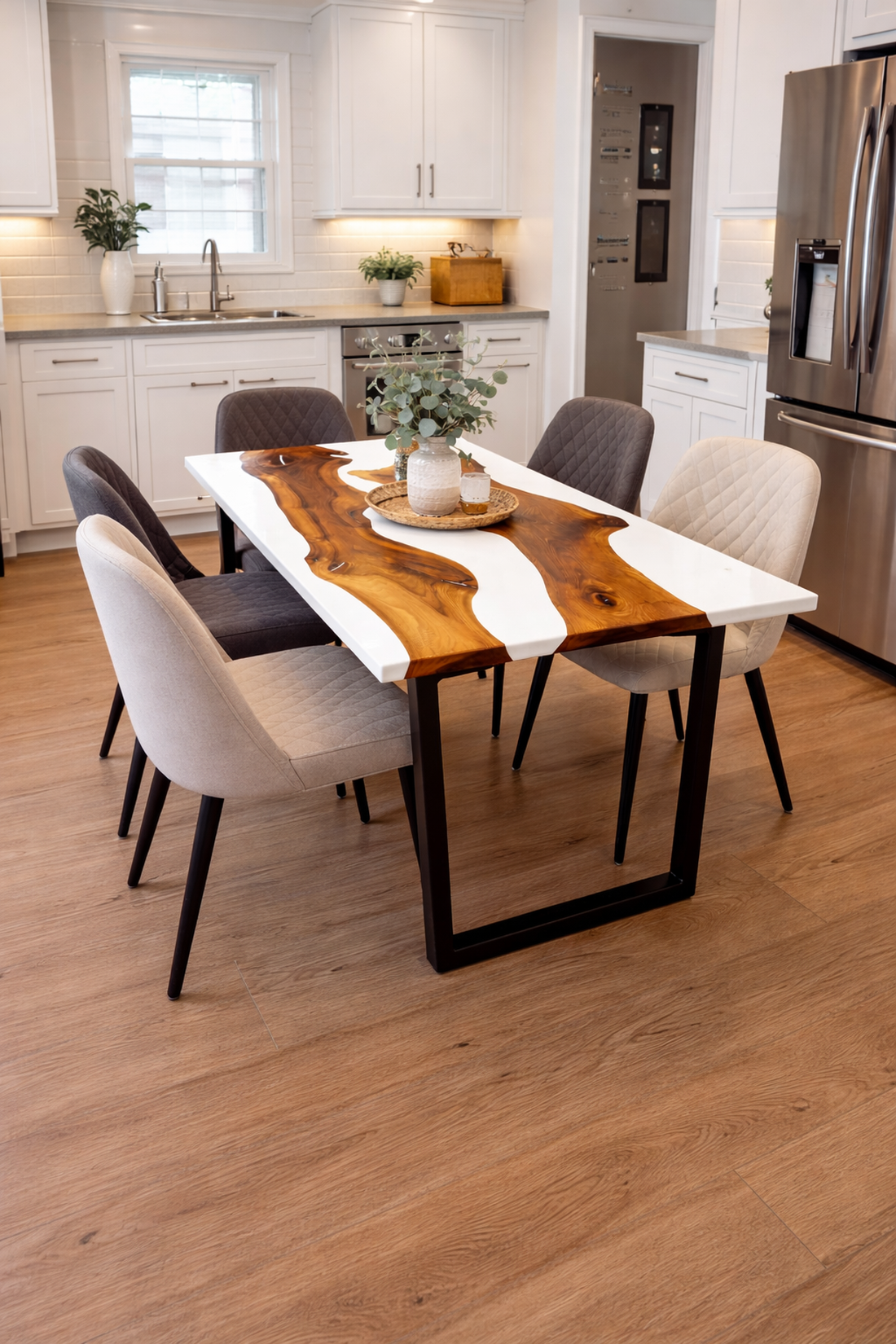 Masă din lemn masiv cu rășină epoxy  - casă & stil de viață - mobilier artizanal - mese - Artynos.ro