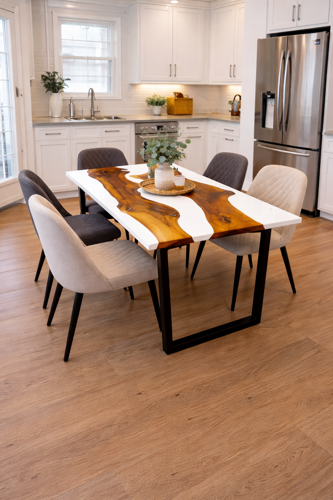 Masă din lemn masiv cu rășină epoxy  - casă & stil de viață - mobilier artizanal - mese - Artynos.ro