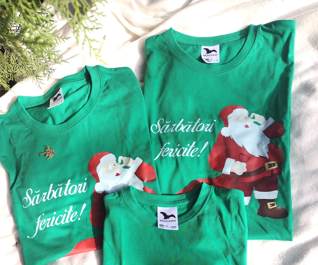 Set Tricouri Personalizate de Crăciun  Familie - crăciun - cadouri de moș crăciun - decor cu moș crăciun - Artynos.ro