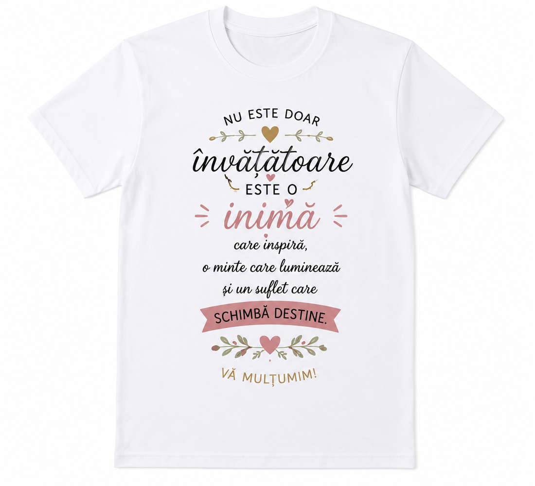 Tricou personalizat pentru doamna învățătoare - îmbrăcăminte și modă - haine damă - tricou și top de damă - Artynos.ro