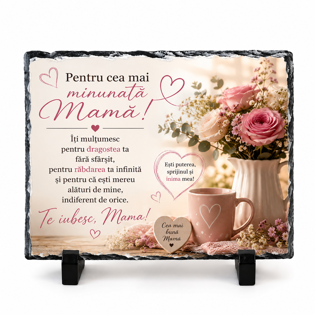 Ardezie decorativă pentru mama - casă & stil de viață - decorațiuni de casă - decorațiuni de masă și rafturi - decorațiuni de masă - Artynos.ro