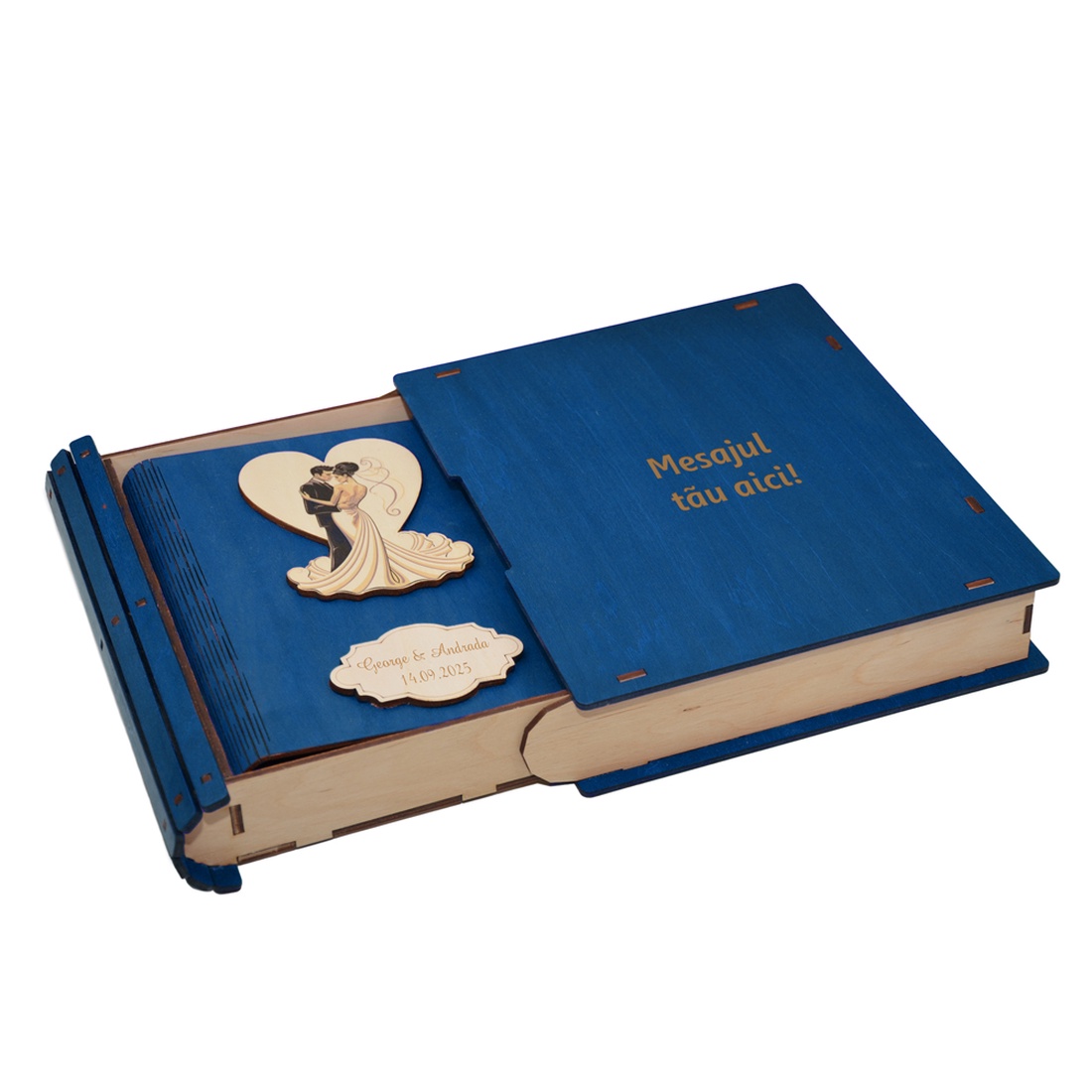 Album foto din lemn personalizat, Guestbook de nunta, albastru, A5, pix si lipici stick inclus - accesorii nuntă - amintiri și cadouri de nuntă - carte de amintiri nuntă și carte oaspeți - Artynos.ro Album foto din lemn personalizat, Guestbook de nunta, albastru, A5, pix si lipici stick inclus - accesorii nuntă - amintiri și cadouri de nuntă - carte de amintiri nuntă și carte oaspeți - Artynos.ro
