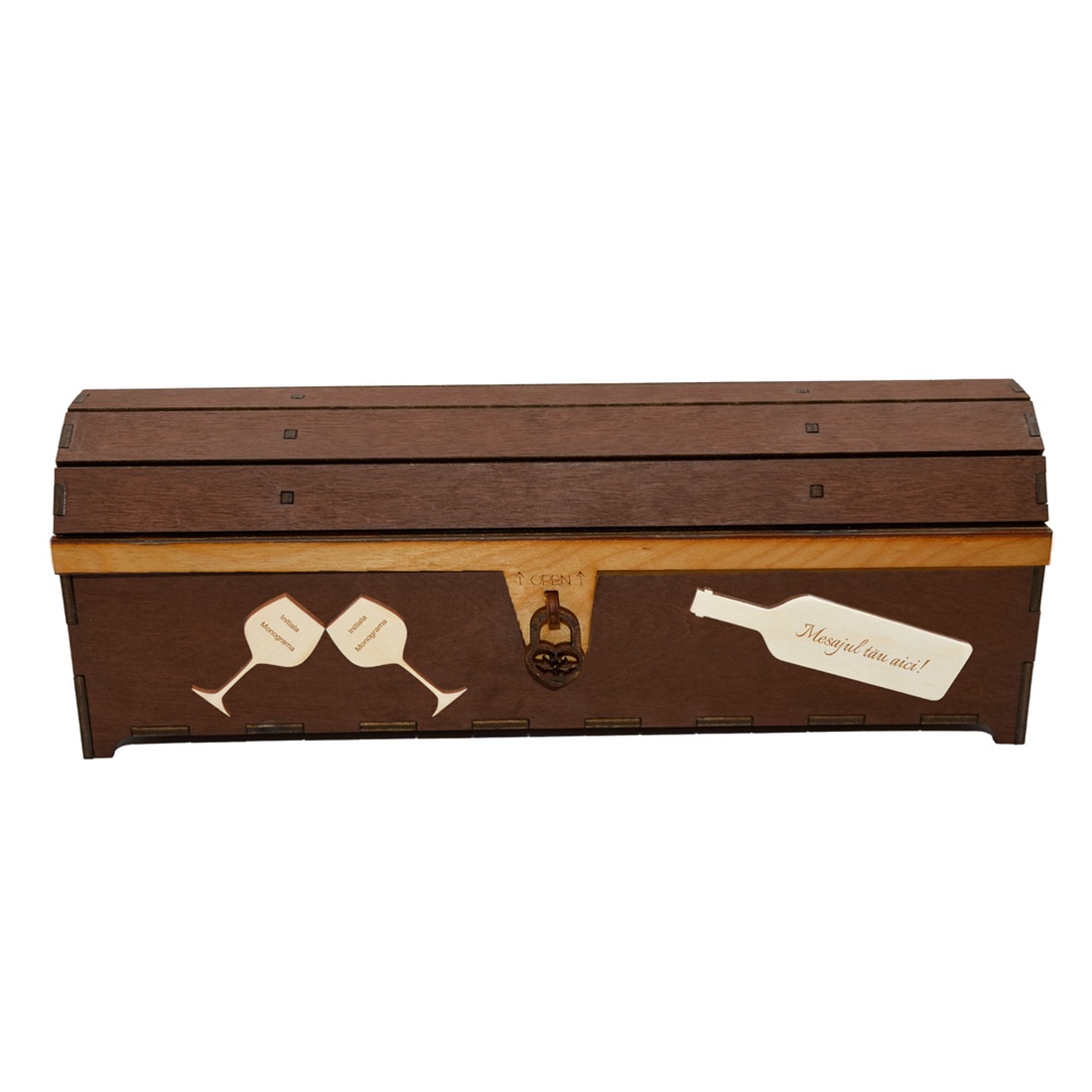 Cutie din lemn personalizata, pentru sticla de vin, cufar Handmade, Maro - accessorii și unelte - lemn - cutie - Artynos.ro Cutie din lemn personalizata, pentru sticla de vin, cufar Handmade, Maro - accessorii și unelte - lemn - cutie - Artynos.ro