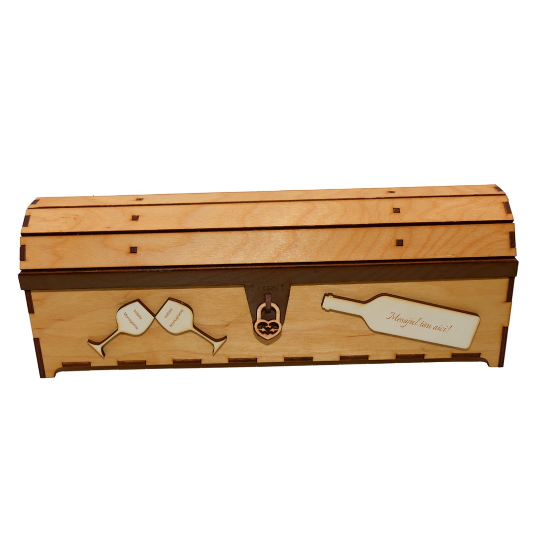 Cutie din lemn personalizata, pentru sticla de vin, cufar Handmade, Natur - accessorii și unelte - lemn - cutie - Artynos.ro Cutie din lemn personalizata, pentru sticla de vin, cufar Handmade, Natur - accessorii și unelte - lemn - cutie - Artynos.ro