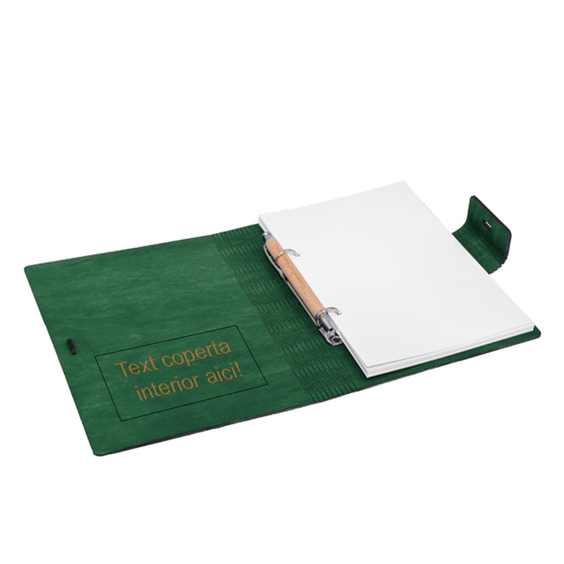 Jurnalul Meu Secret, A5, din lemn personalizat, Verde, 100 pagini si pix din lemn inclus - casă & stil de viață - papetărie de hârtie - caiete și jurnal - Artynos.ro