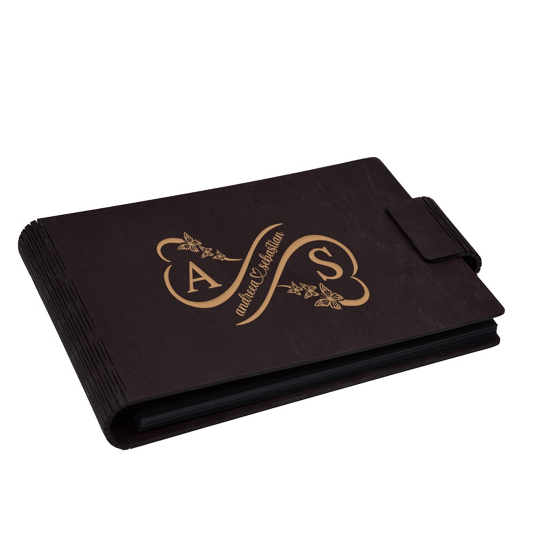 Album foto A5 personalizat, din lemn, Wenge, Piksel, GuestBook, Caiet amintiri, Familie, Nunta - accesorii nuntă - amintiri și cadouri de nuntă - albume foto de nuntă - Artynos.ro