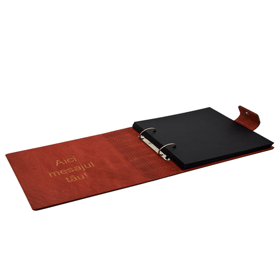 Album foto, coperta lemn, personalizat, Primul Craciun impreuna, Rosu, Piksel, 22x22 cm - crăciun - cadouri de moș crăciun - cadouri de moș crăciun - Artynos.ro