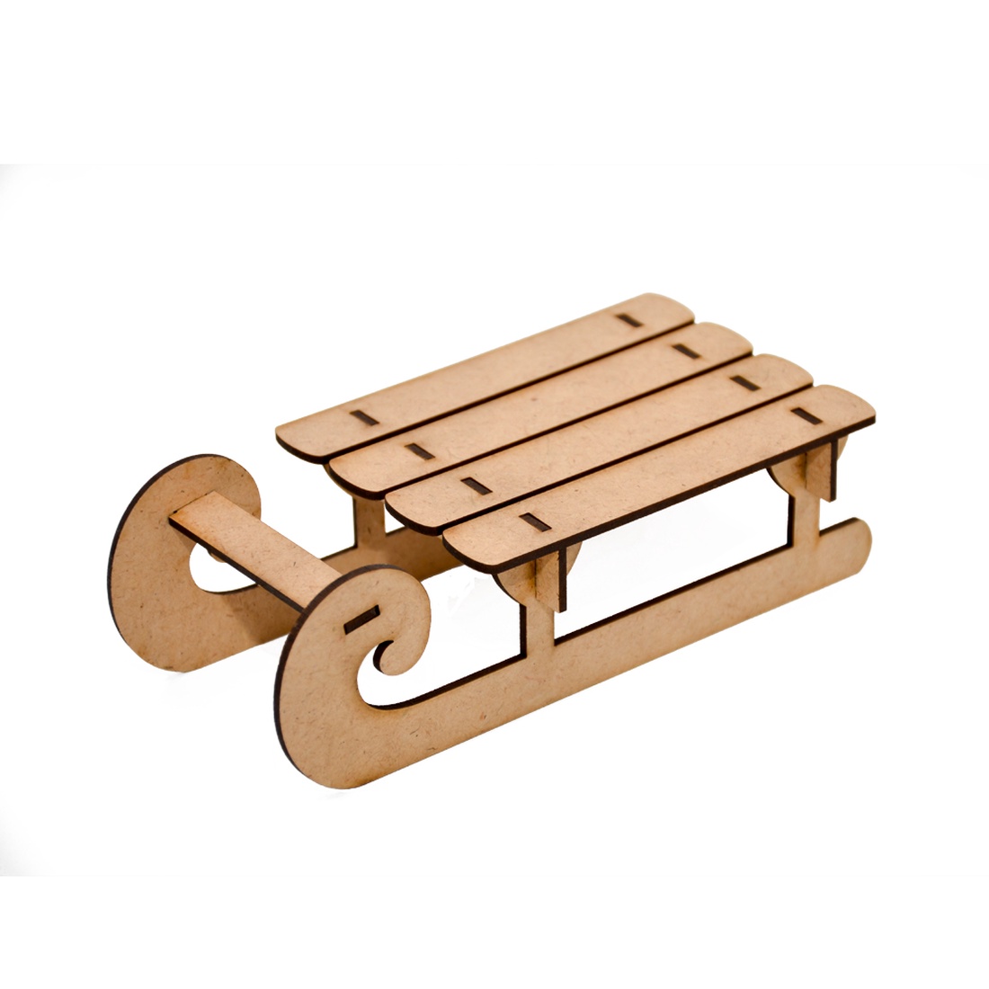 Set 2 bucati Decoratiune Craciun, saniuta din lemn  - crăciun - decorațiuni de crăciun de casă - figurine pentru pomul de crăciun - Artynos.ro