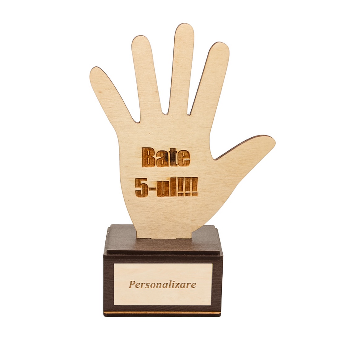 Trofeu din lemn, personalizat, cu mesaj, pe suport din HDF,  22X14 cm - casă & stil de viață - decorațiuni de casă - decorațiuni de masă și rafturi - decorațiuni de masă - Artynos.ro