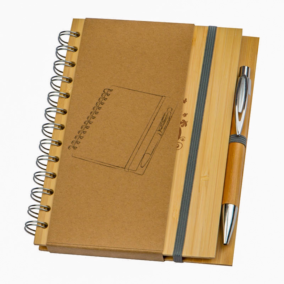 Agenda A5 nedatata, Educatoare, Invatatoare, Profesoare, 140 pagini dictando, Bambus, pix inclus si semn de carte cadou - casă & stil de viață - produse de papetărie - caiete și jurnale - Artynos.ro