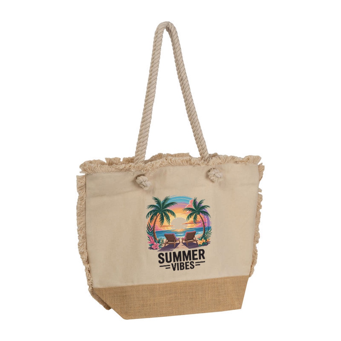 Geanta, Tote Bag, Piksel, din bumbac si baza de iuta, 48x38 cm, M1 - genți și portofele - geantă pentru cumpărături - totebaguri - Artynos.ro