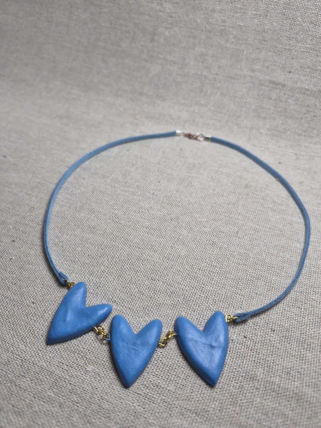Colier Handmade King�s Blue cu Șnur Piele Întoarsă - bijuterii - coliere - coliere cu pandative - Artynos.ro