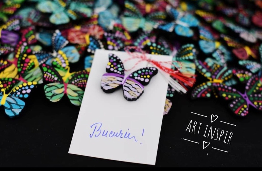 Mărțișor broșă fluturaș - bijuterii - mărțișor - Artynos.ro Mărțișor broșă fluturaș - bijuterii - mărțișor - Artynos.ro