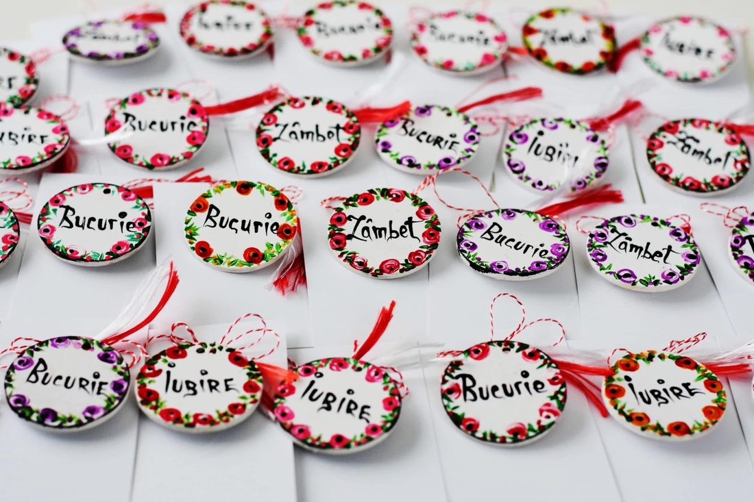 Mărțișor pictat  - bijuterii - mărțișor - Artynos.ro