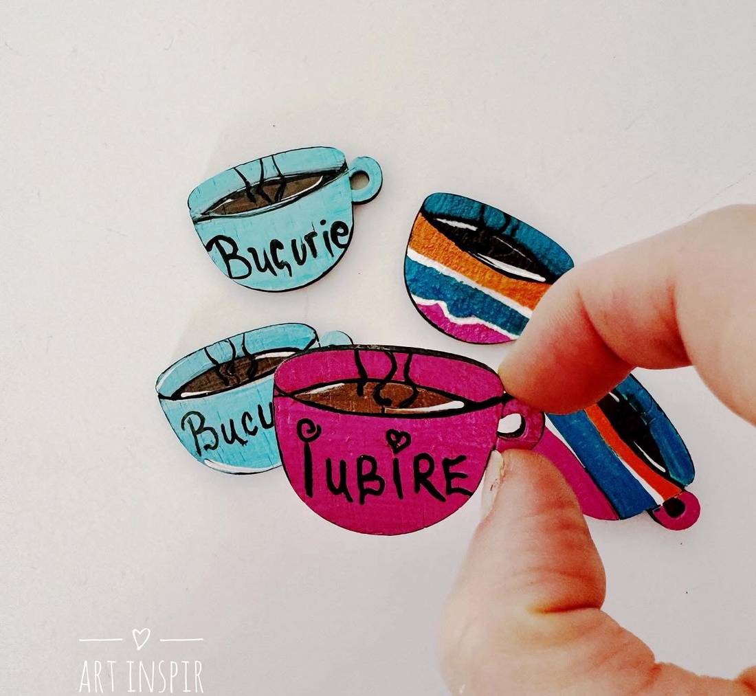 Mărțișor pictat și personalizat  - bijuterii - mărțișor - Artynos.ro