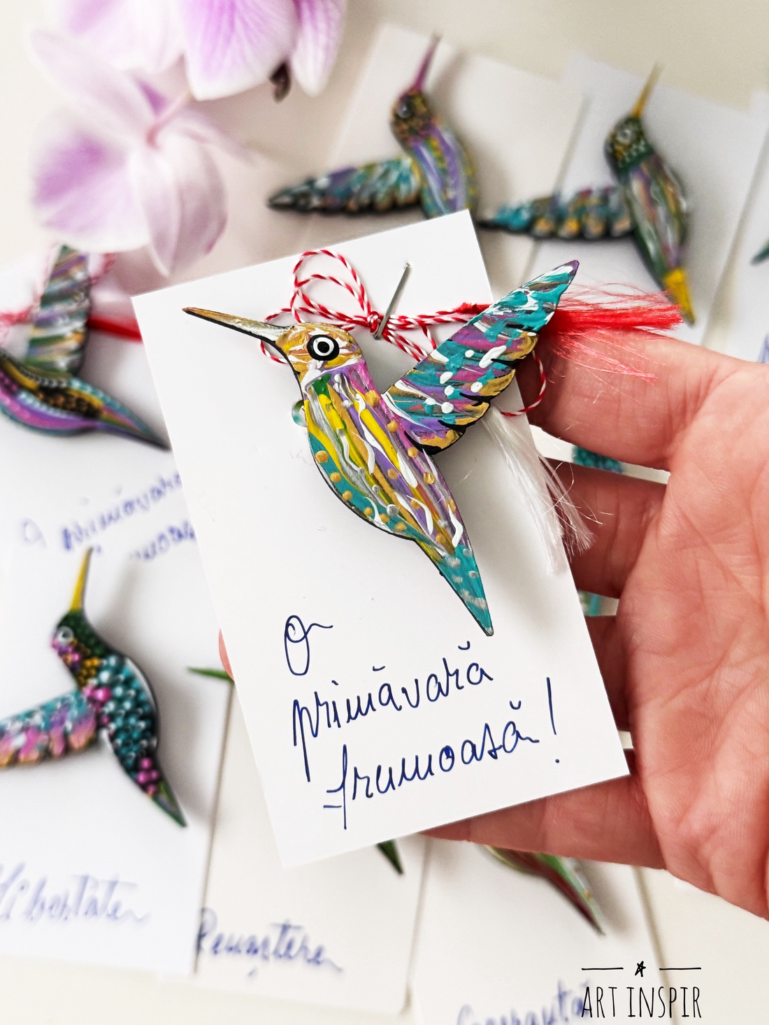 Mărțișor Pasărea Colibri  - bijuterii - mărțișor - Artynos.ro