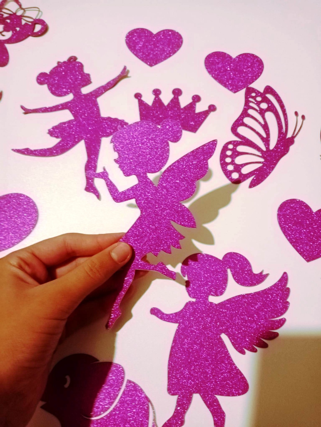 Set 100 forme carton glitter -  - Artynos.ro