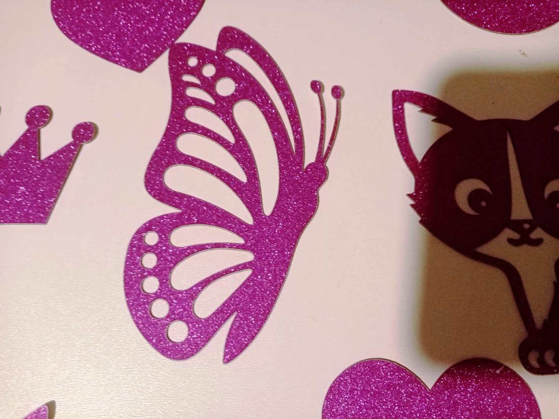 Set 100 forme carton glitter -  - Artynos.ro